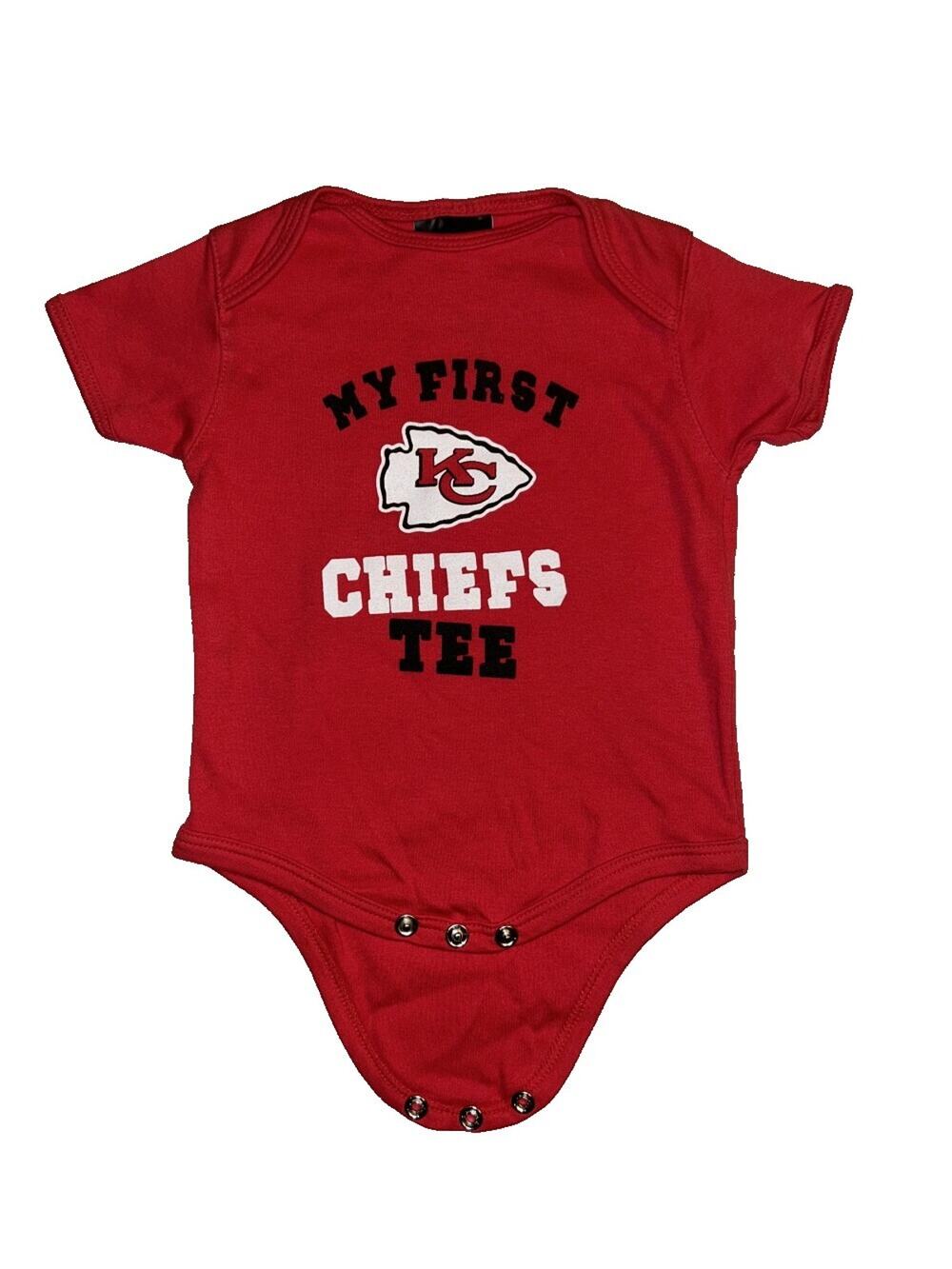 Kansas City Chiefs Red Infant "My First Tee" One Piece Romper - 6-9 Months